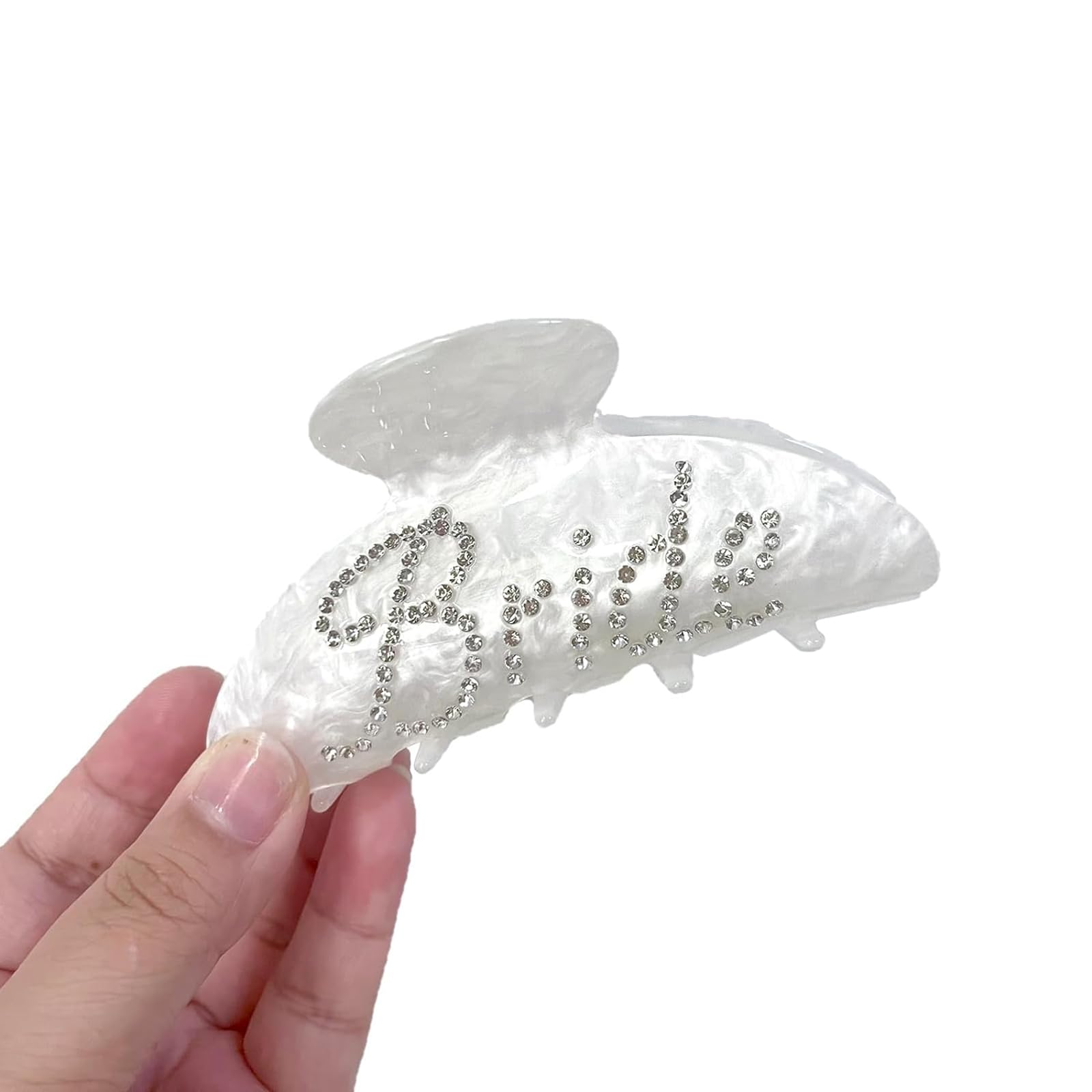 The Bride Era™ Rhinestone Claw Clip — "BRIDE" Hair Accessory for Engagement, Shower & Bachelorette