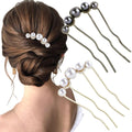 Parisienne™ Pearl U-Pin Duo — Vintage French Hair Forks (Set of 2)